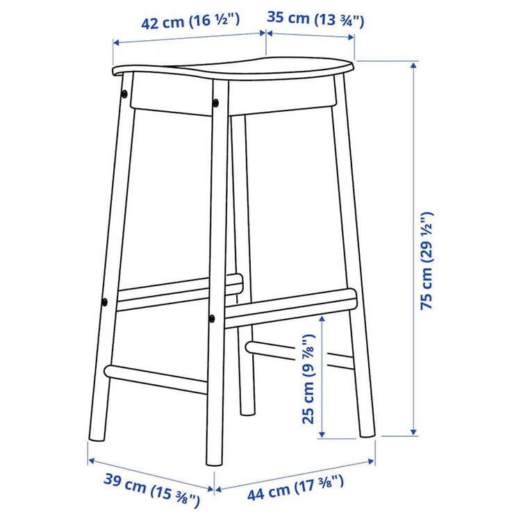 Барный стул Ikea Ronninge 75cm (Береза)