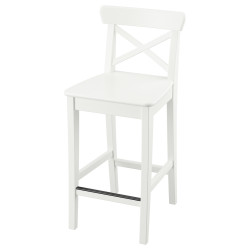 Scaun de bar Ikea Rosentorp 63 cm (Alb) Thumb