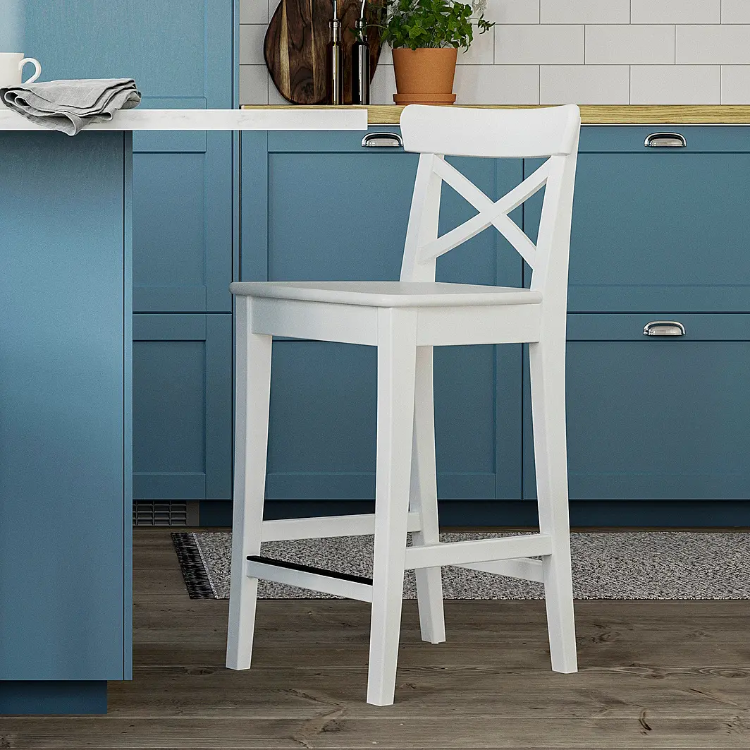 Scaun de bar Ikea Rosentorp 63 cm (Alb)
