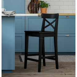 Scaun de bar Ikea Rosentorp 63 cm (Negru)