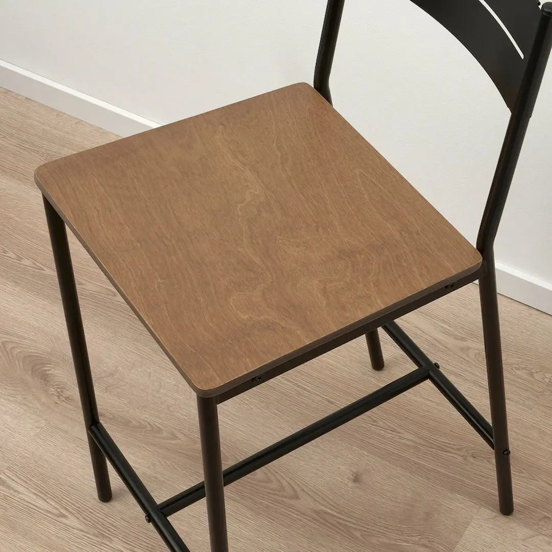 Scaun bar Ikea Sandsberg 63cm (Negru/Vopsit Maro)