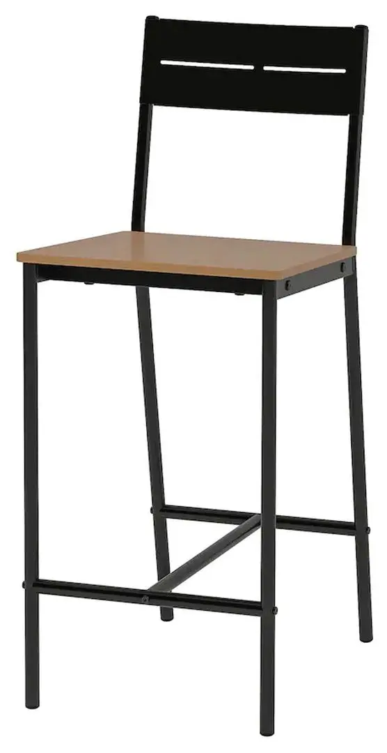 Scaun bar Ikea Sandsberg 63cm (Negru/Vopsit Maro)