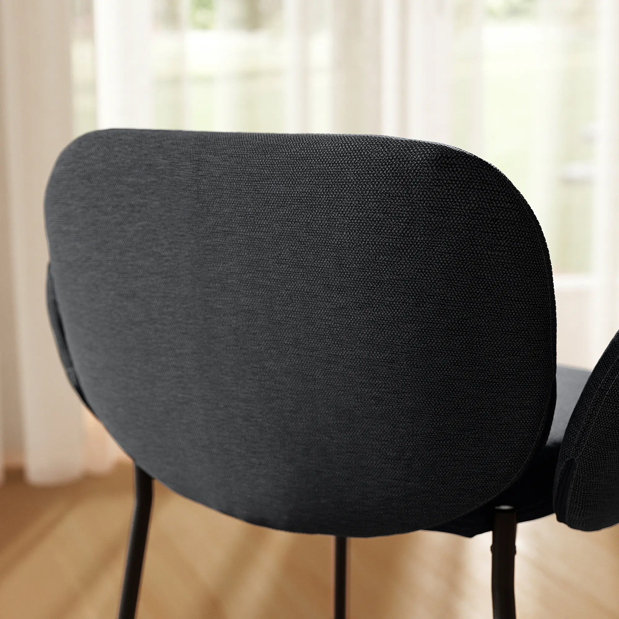 Scaun bar Ikea Syntorp/Knaback 66 cm (Negru/Antracit) - 2