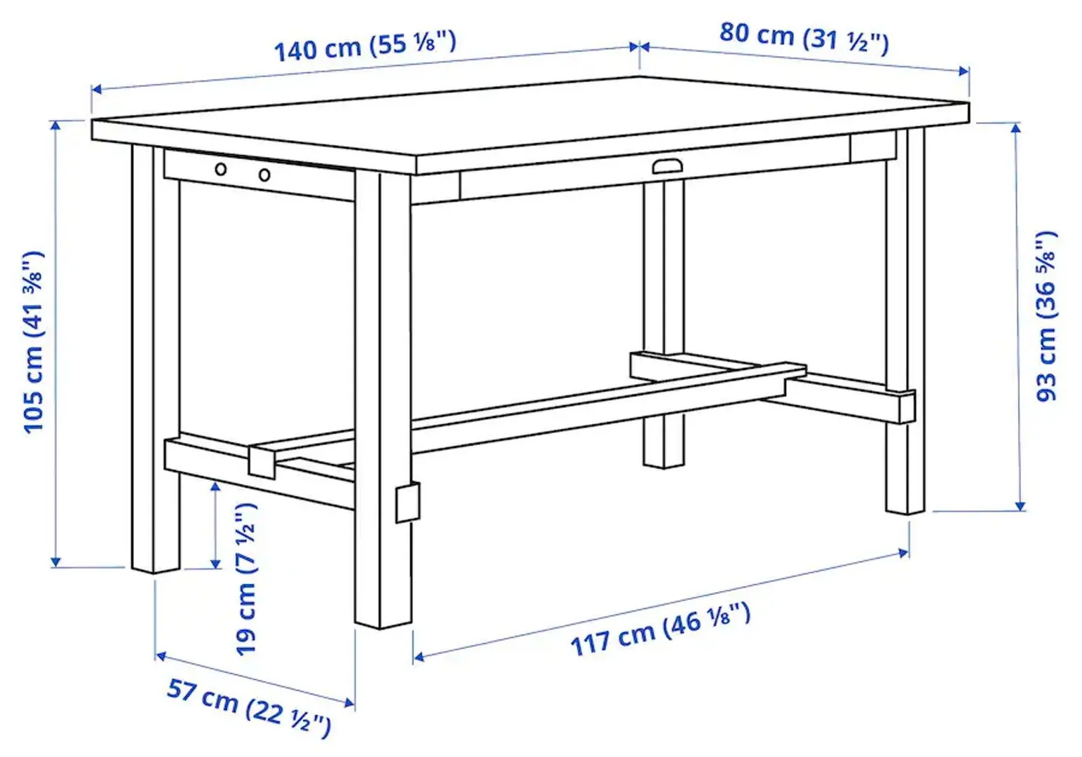 Обеденный набор Ikea Nordviken 1+4 (Белый)