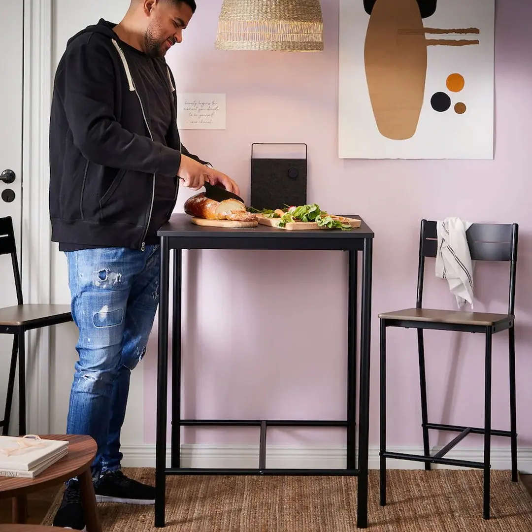 Set masa scaune Ikea Sandsberg 67x67cm 1+2 (Negru)