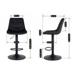 Scaun de bar Mebel Elite Arcos 2 (Black) Thumb