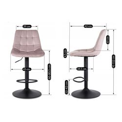 Scaun de bar Mebel Elite Arcos 2 (Pink) Thumb