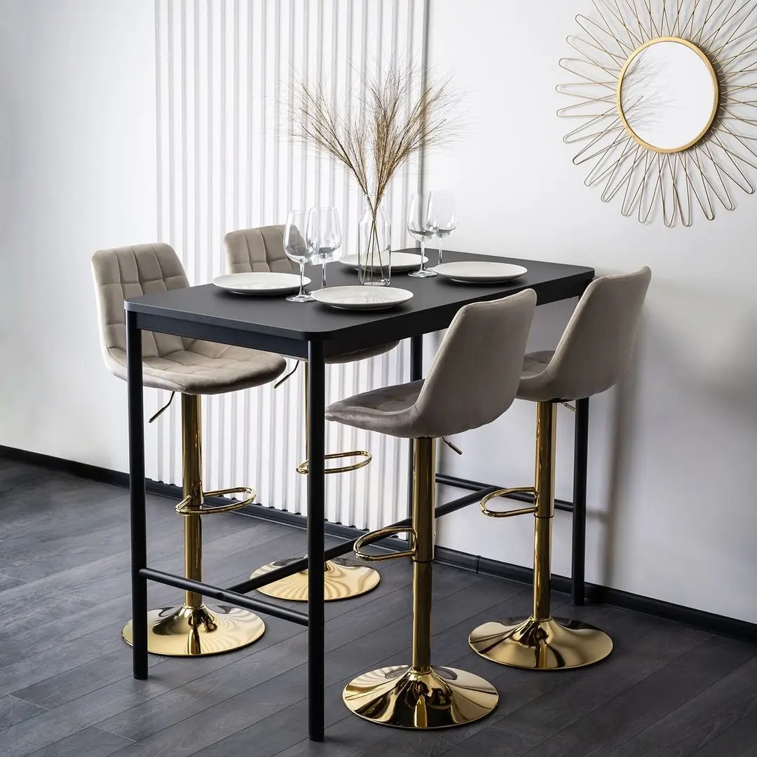 Барный стул Mebel Elite Arcos (Beige/Gold) - 14