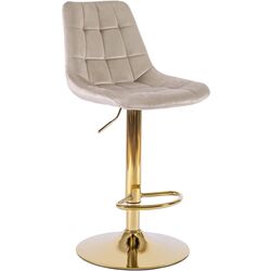 Scaun de bar Mebel Elite Arcos (Beige/Gold) Thumb