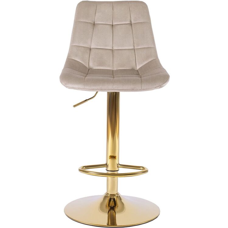 Scaun de bar Mebel Elite Arcos (Beige/Gold)