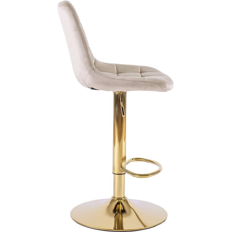 Scaun de bar Mebel Elite Arcos (Beige/Gold)