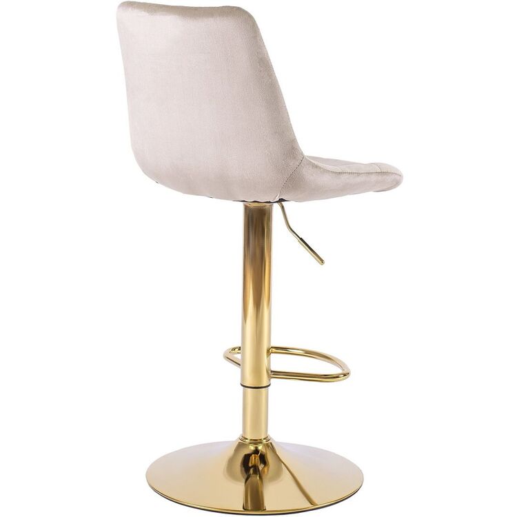 Scaun de bar Mebel Elite Arcos (Beige/Gold)