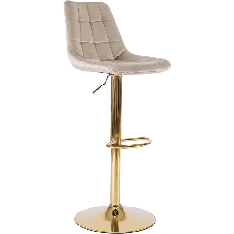 Scaun de bar Mebel Elite Arcos (Beige/Gold)
