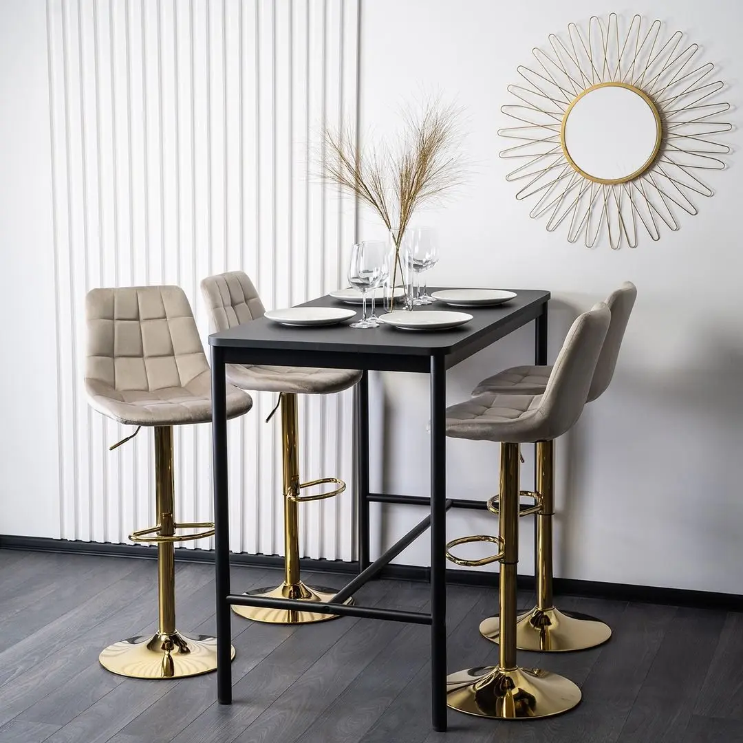 Барный стул Mebel Elite Arcos (Beige/Gold) - 10