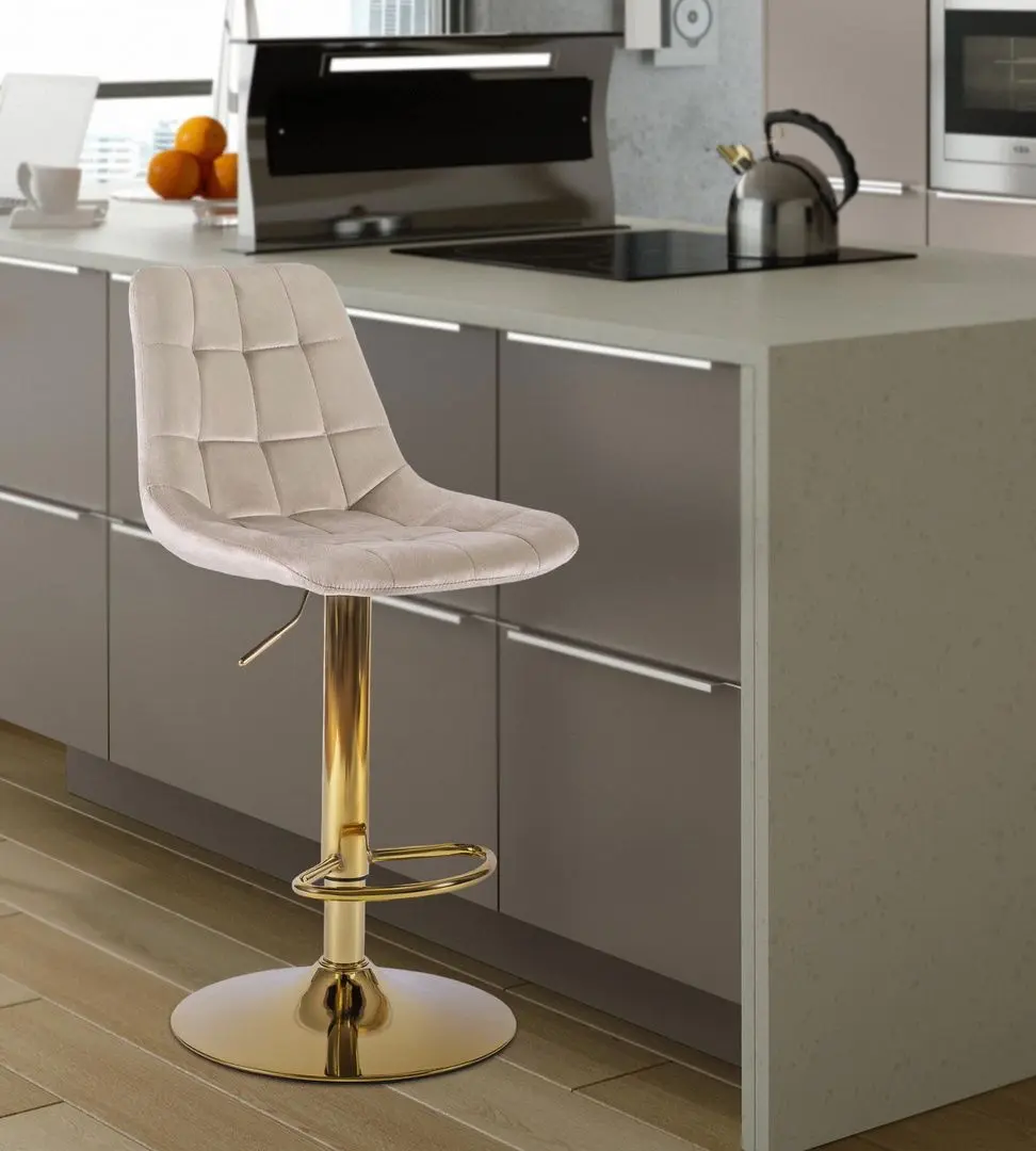 Барный стул Mebel Elite Arcos (Beige/Gold)