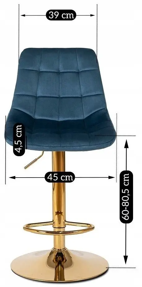 Барный стул Mebel Elite Arcos (Blue/Gold)