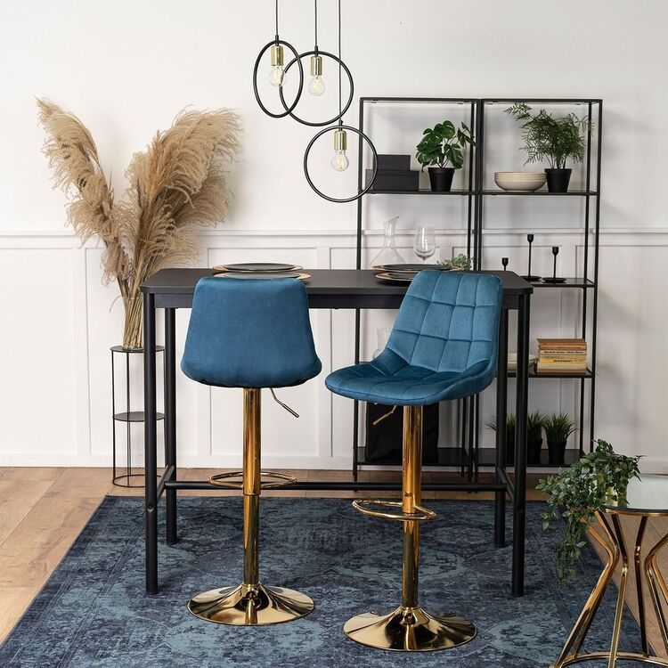 Барный стул Mebel Elite Arcos (Blue/Gold)
