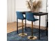 Scaun de bar Mebel Elite Arcos (Blue/Gold)