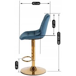 Барный стул Mebel Elite Arcos (Blue/Gold) Thumb