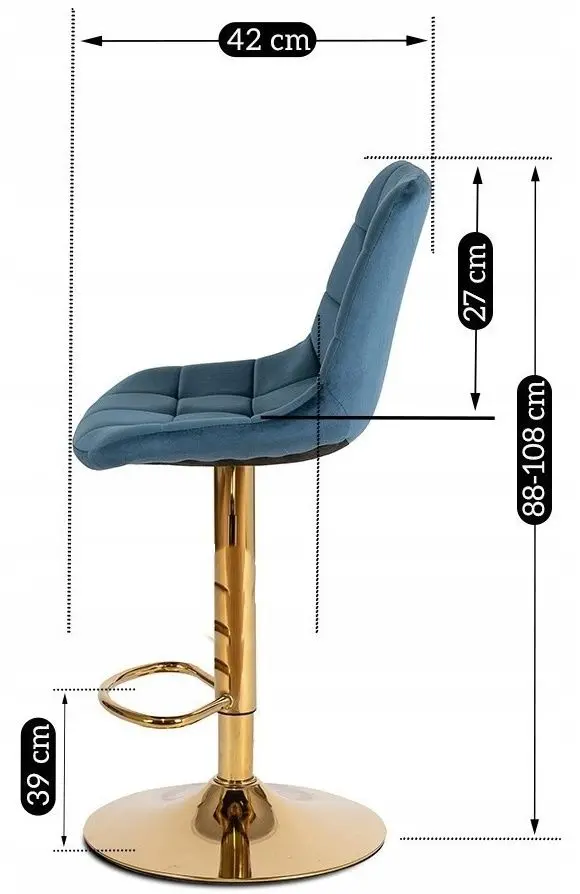 Барный стул Mebel Elite Arcos (Blue/Gold)