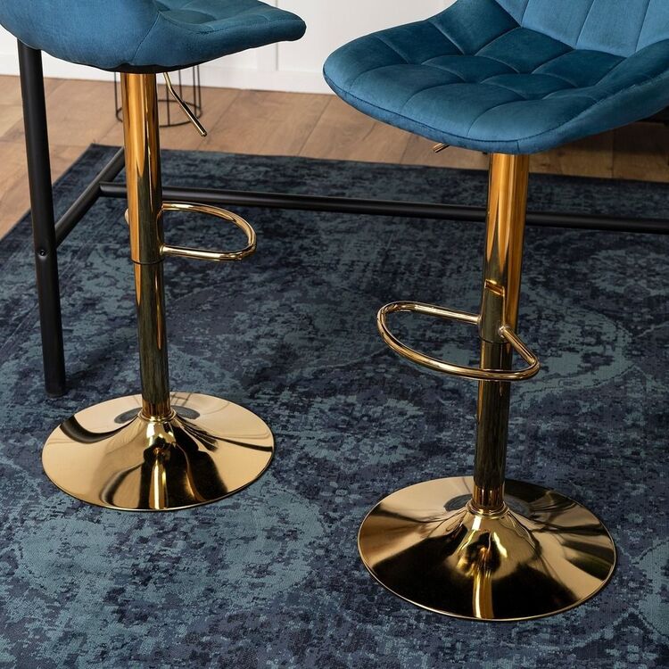 Барный стул Mebel Elite Arcos (Blue/Gold)