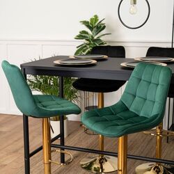 Scaun de bar Mebel Elite Arcos (Green/Gold) Thumb