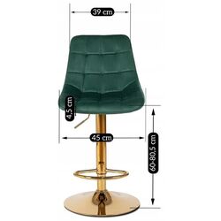 Scaun de bar Mebel Elite Arcos (Green/Gold) Thumb