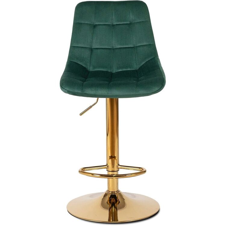 Scaun de bar Mebel Elite Arcos (Green/Gold)