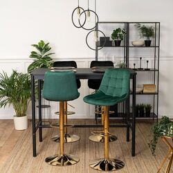 Scaun de bar Mebel Elite Arcos (Green/Gold) Thumb