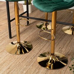 Scaun de bar Mebel Elite Arcos (Green/Gold) Thumb