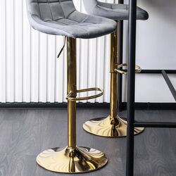 Барный стул Mebel Elite Arcos (Grey/Golden) Thumb