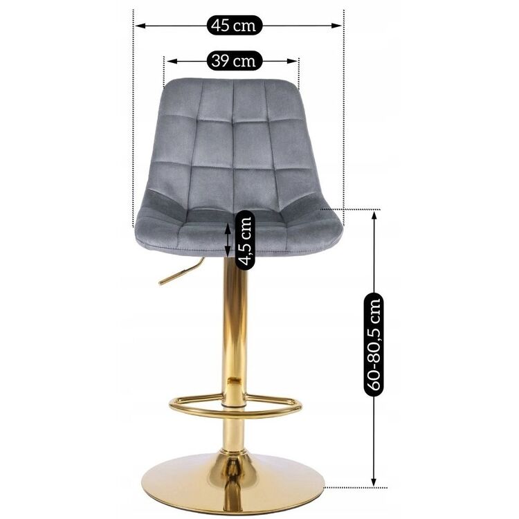 Барный стул Mebel Elite Arcos (Grey/Golden)