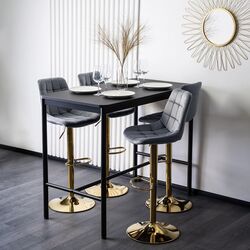 Барный стул Mebel Elite Arcos (Grey/Golden) Thumb
