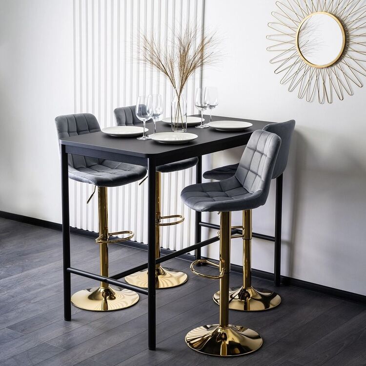 Барный стул Mebel Elite Arcos (Grey/Golden)