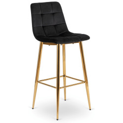 Scaun de bar Mebel Elite Ariel (Black/Gold) Thumb