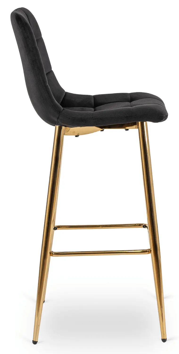 Scaun de bar Mebel Elite Ariel (Black/Gold)