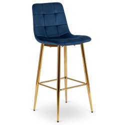 Scaun de bar Mebel Elite Ariel (Blue/Gold) Thumb