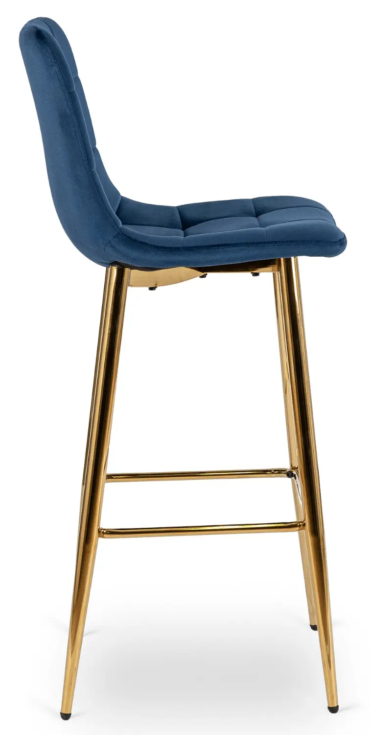 Scaun de bar Mebel Elite Ariel (Blue/Gold)