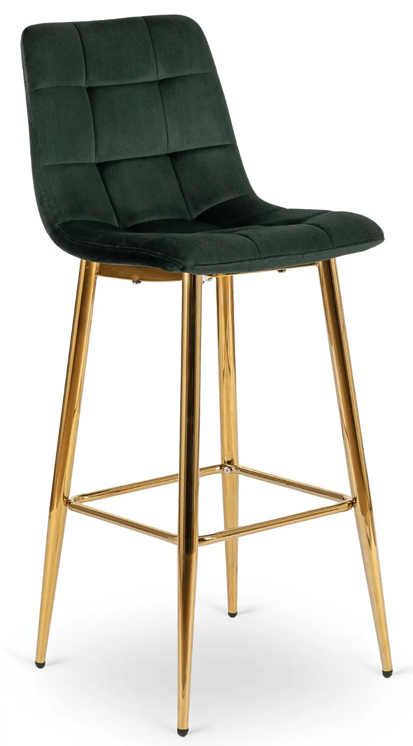 Барный стул Mebel Elite Ariel (Green/Gold)