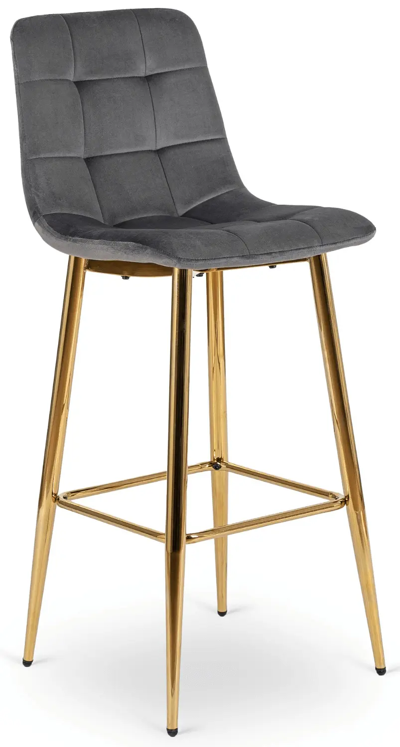 Барный стул Mebel Elite Ariel (Grey/Gold)