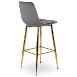 Барный стул Mebel Elite Ariel (Grey/Gold) Thumb