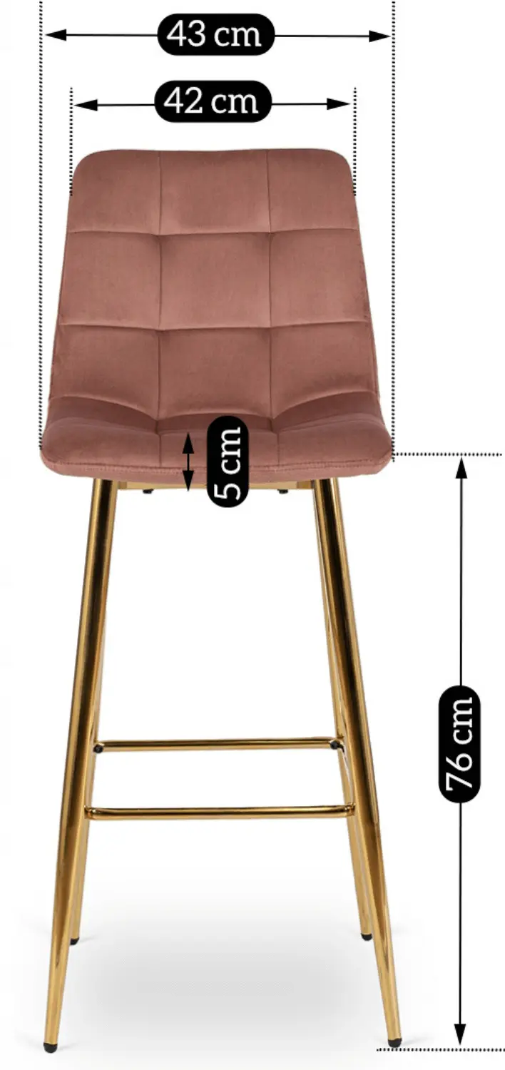 Барный стул Mebel Elite Ariel (Pink/Gold)