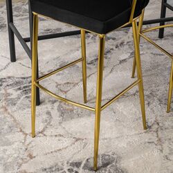 Scaun de bar Mebel Elite Flores 2 (Black/Golden) Thumb