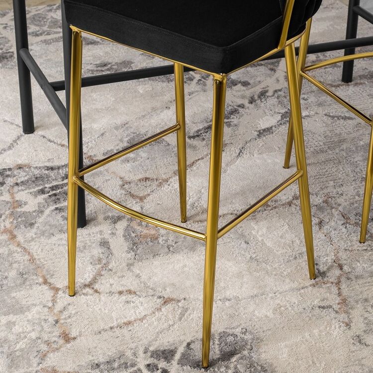 Scaun de bar Mebel Elite Flores 2 (Black/Golden)