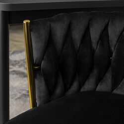 Scaun de bar Mebel Elite Flores 2 (Black/Golden) Thumb