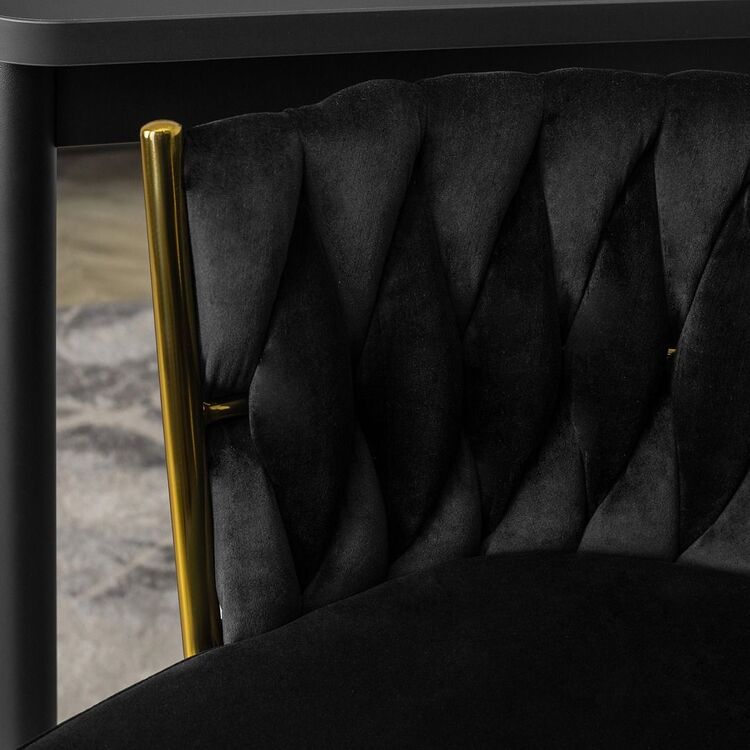 Scaun de bar Mebel Elite Flores 2 (Black/Golden)