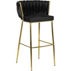 Scaun de bar Mebel Elite Flores 2 (Black/Golden) Thumb