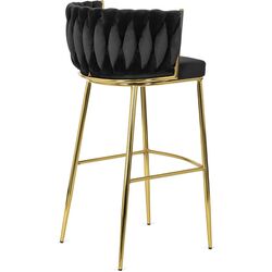 Scaun de bar Mebel Elite Flores 2 (Black/Golden) Thumb