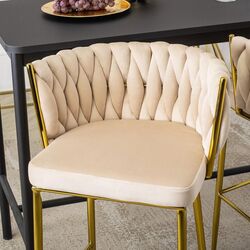 Барный стул Mebel Elite Flores 2 (Cream/Golden) Thumb