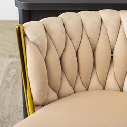 Барный стул Mebel Elite Flores 2 (Cream/Golden) Thumb